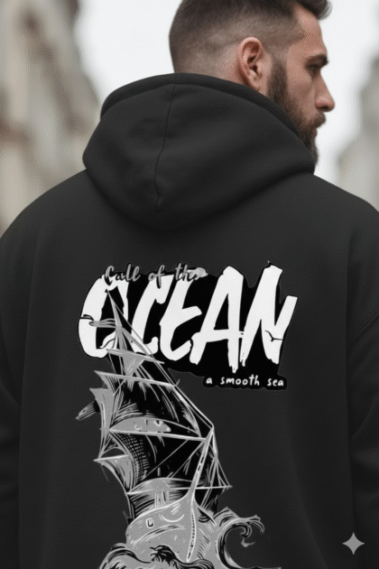 Men’s Ocean Ship Graphic Hoodie – Winter Street Style